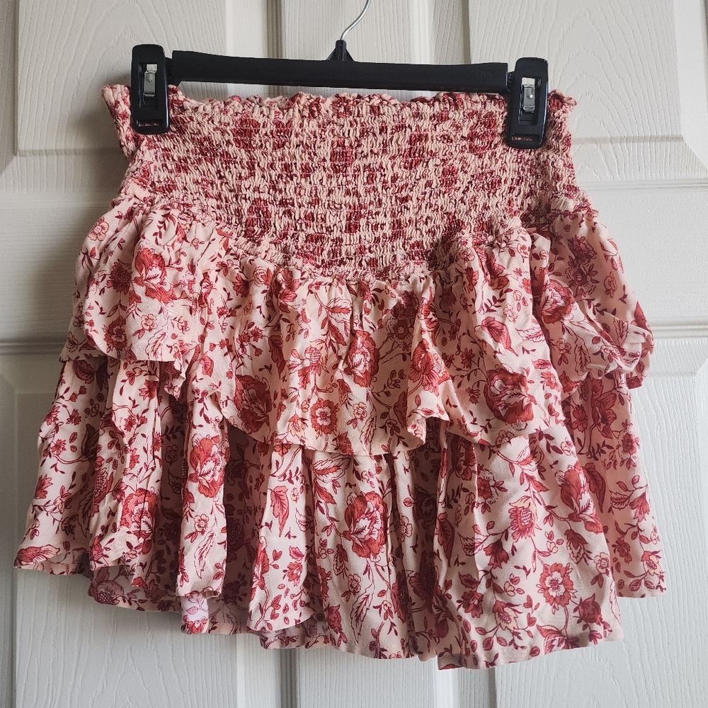 Floral Ruffled Skirt